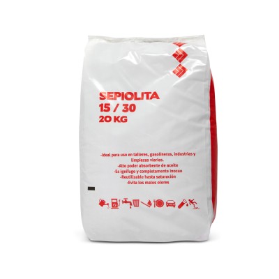 SEPIOLITA ABSORVENTE 15/30 SACO DE 20KG SEPIOLITA ABSORVENTE 15/30 SACO DE 20KG