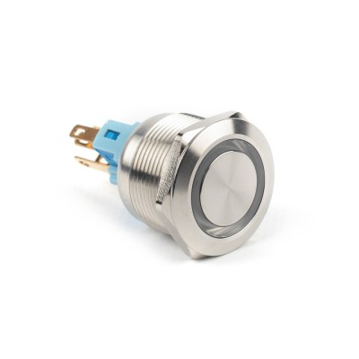 PULSADOR AZUL 24V DC 22 MM